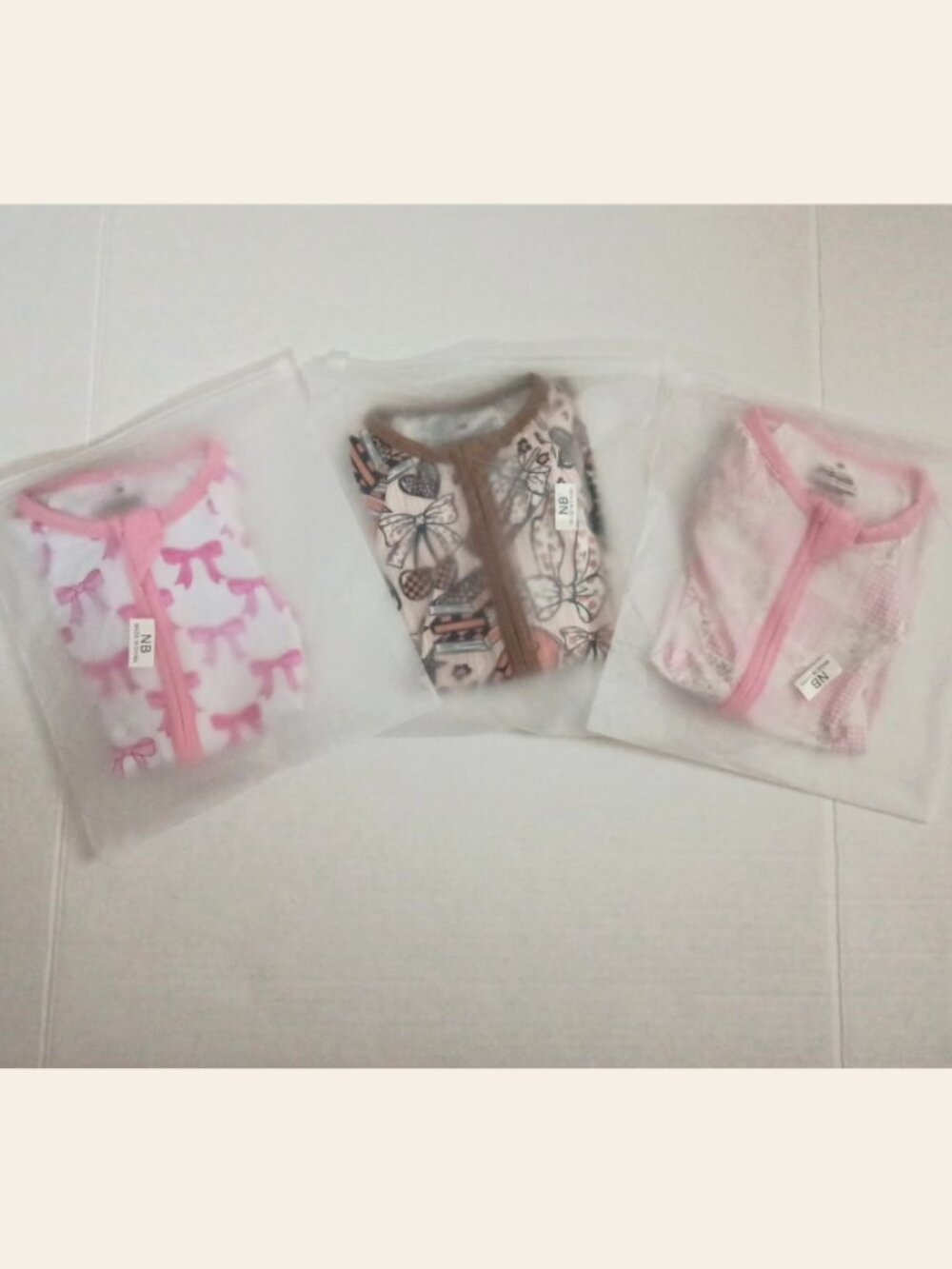 Newborn Bamboo Short Zippy Bundle (3) | Boutique Baby Pajamas | Soft & Stretchy - Picture 5 of 6